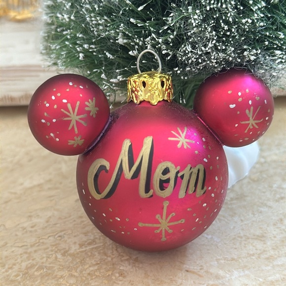 Disney Mickey Mouse Ornament “MOM” one one side and “Theresa” on opposite side - Picture 1 of 5